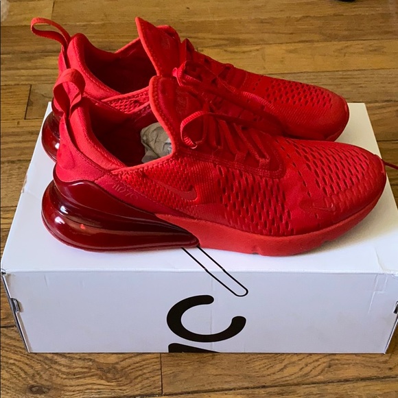 red nike slip on shoes